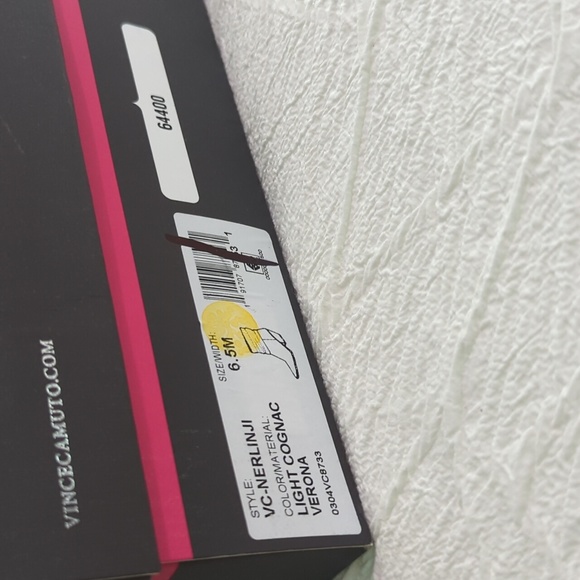 NWT Vince Camuto Woman NERLINJI Pointed Toe Bootie, Light Cognac Verona, 6.5M - Picture 7 of 7